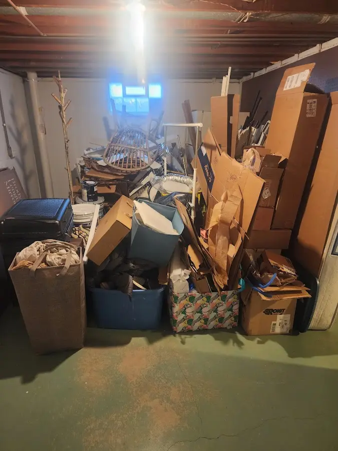 Roll-off dumpster container at job site for 15 Yard Dumpster Rental in Upper Pottsgrove